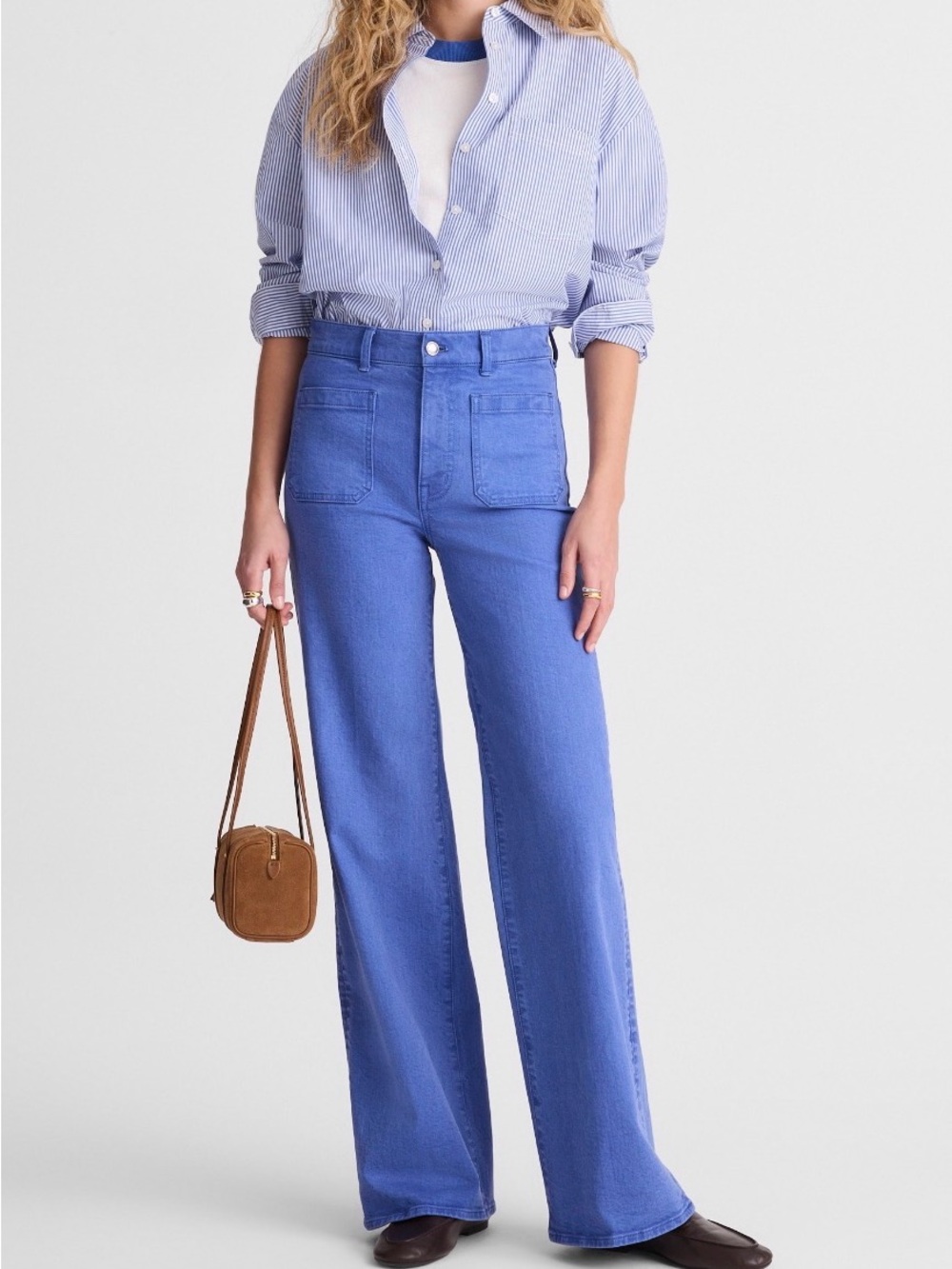 Madewell The Emmy Wide-Leg Pant High Rise French Blue